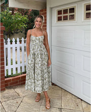 Load image into Gallery viewer, SUZETTE LINEN TIERED MIDI
