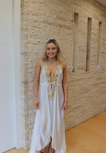 Load image into Gallery viewer, JASMINE WHITE EMBELLISHED MAXI DRESS