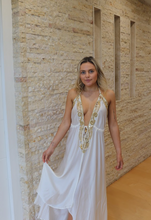 Load image into Gallery viewer, JASMINE WHITE EMBELLISHED MAXI DRESS
