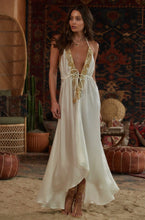 Load image into Gallery viewer, JASMINE WHITE EMBELLISHED MAXI DRESS