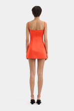 Load image into Gallery viewer, POPPY CONTOURED MINI DRESS - TANGERINE

