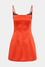 Load image into Gallery viewer, POPPY CONTOURED MINI DRESS - TANGERINE
