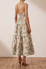 Load image into Gallery viewer, SUZETTE LINEN TIERED MIDI
